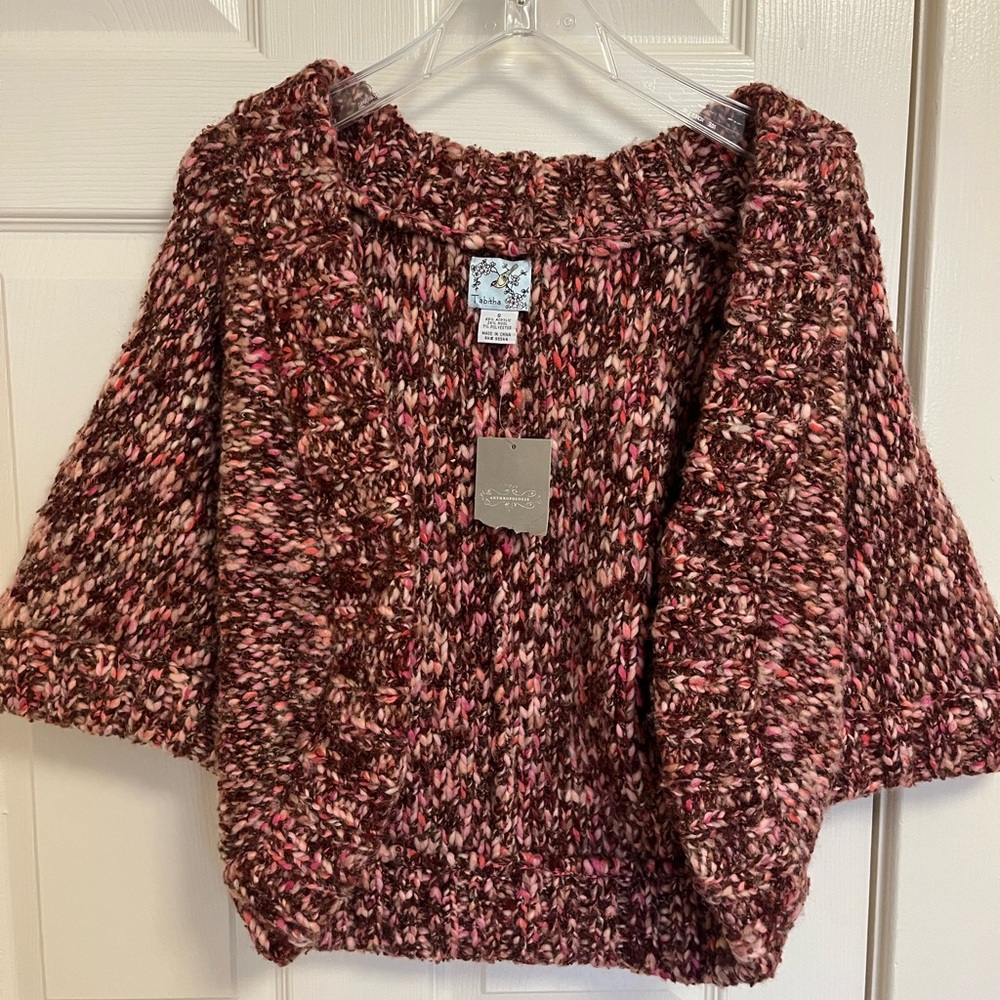 Cozy Pink and Brown Knit Sweater